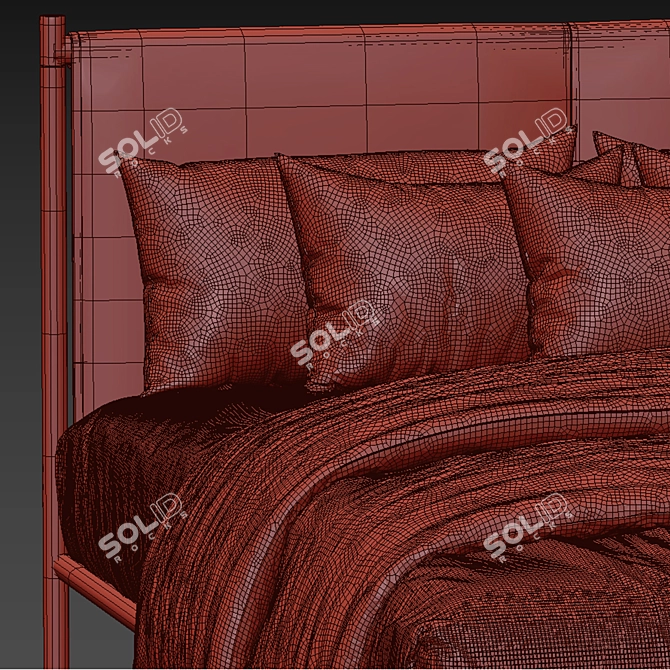 Modern iko Bed Design Set 3D model image 4