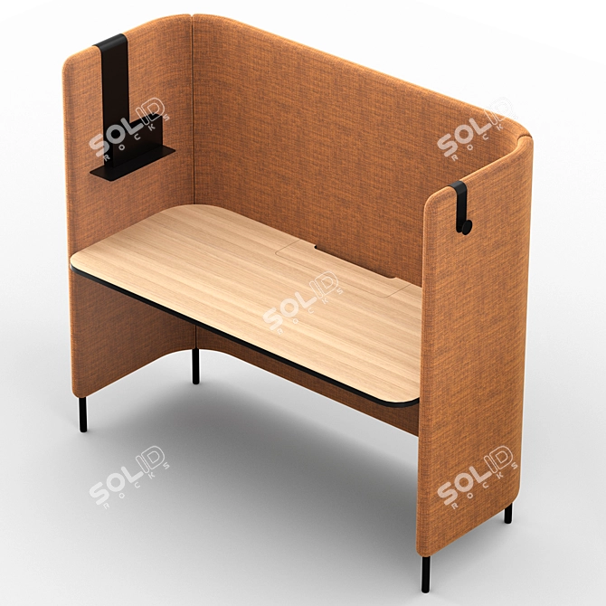 Pedrali BuddyHub Office Desk 3D model image 1