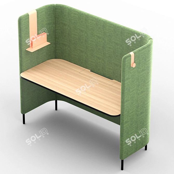 Pedrali BuddyHub Office Desk 3D model image 2