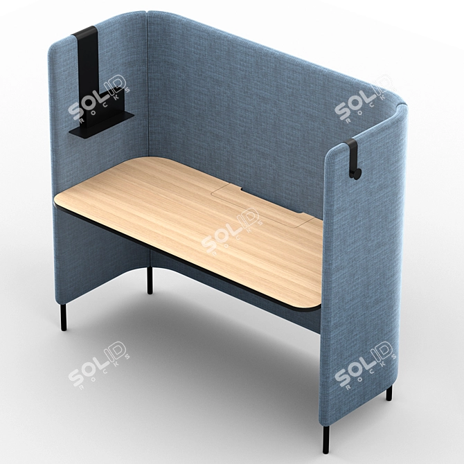 Pedrali BuddyHub Office Desk 3D model image 3