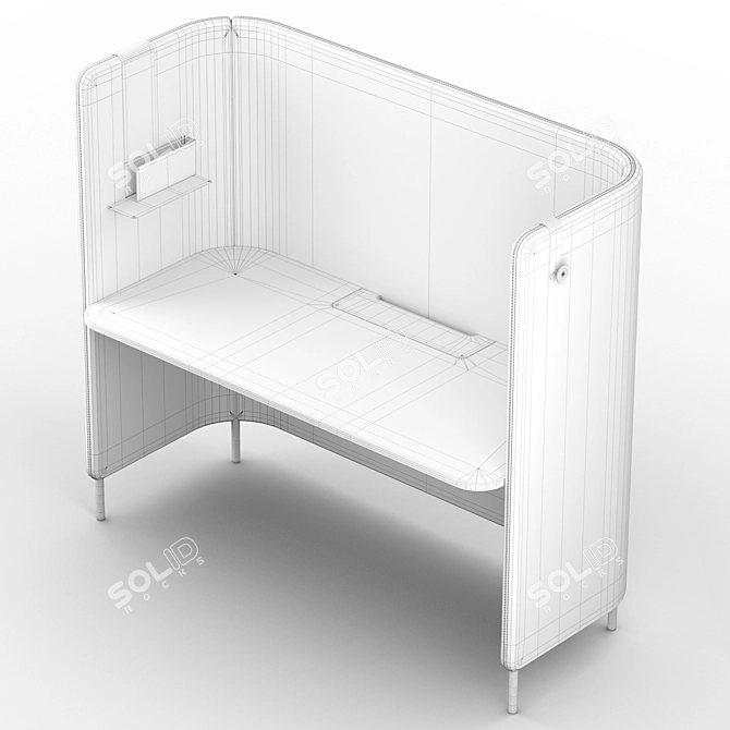 Pedrali BuddyHub Office Desk 3D model image 6