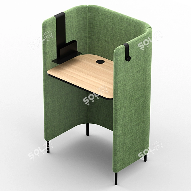 Modern Office Desk by Pedrali 3D model image 3