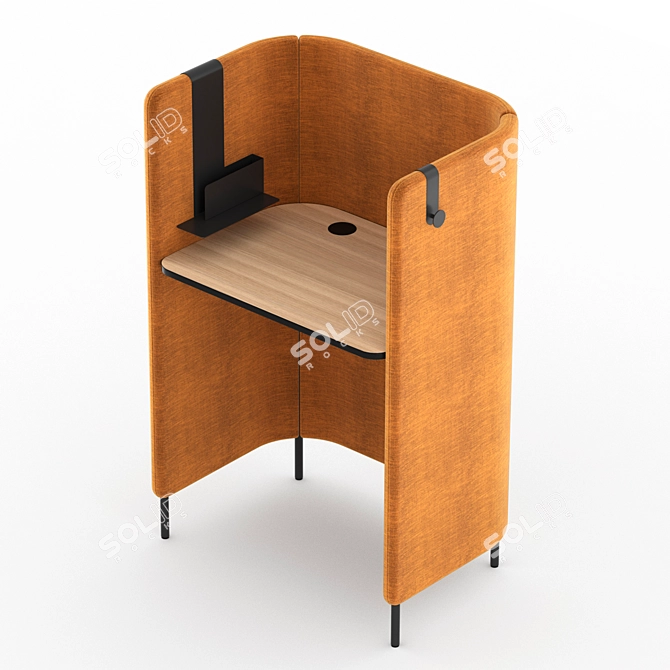 Modern Office Desk by Pedrali 3D model image 8