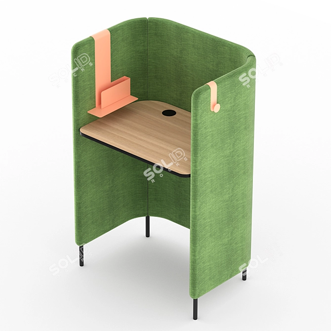 Modern Office Desk by Pedrali 3D model image 10