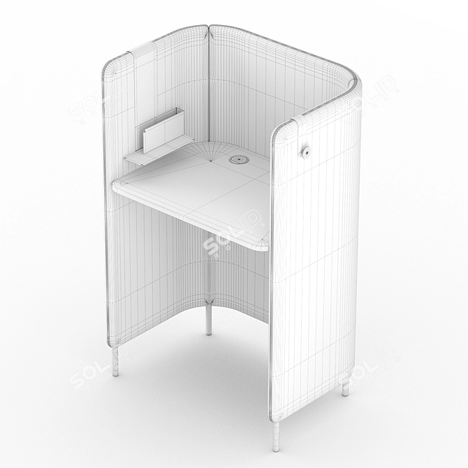 Modern Office Desk by Pedrali 3D model image 12