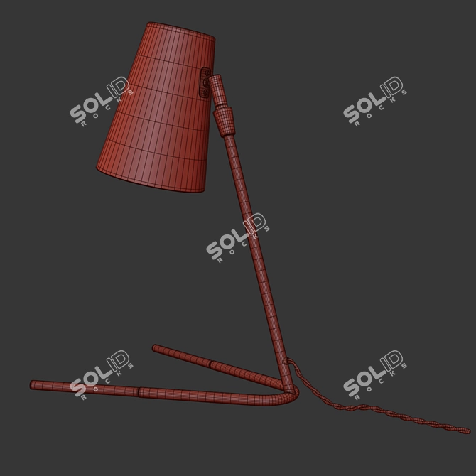 Modern Metal Black Table Lamp 3D model image 4