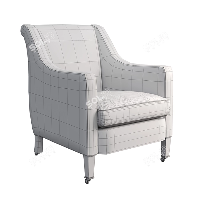 Handmade Regent Armchair by James Cook 3D model image 4