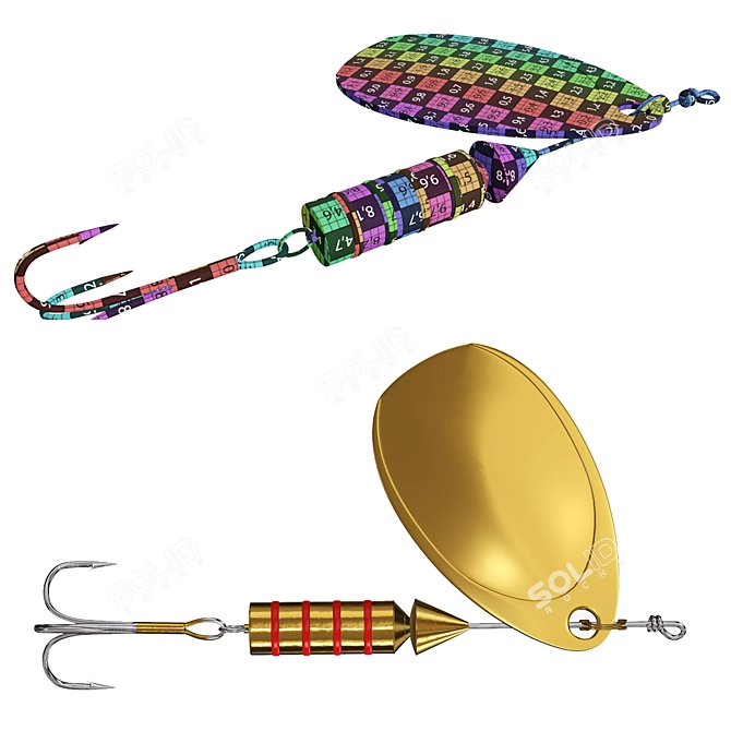 Pro Angler Fishing Lure Kit 3D model image 4