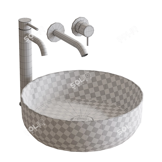 Ceramica Nova Element White Matte Sink 3D model image 2