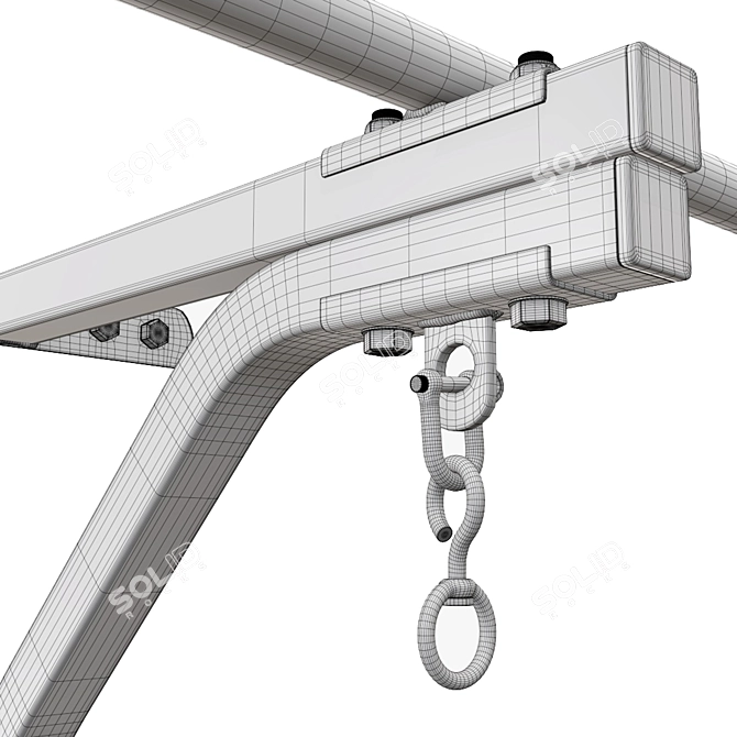 Heavy-Duty Pull-Up Bar Set 3D model image 3