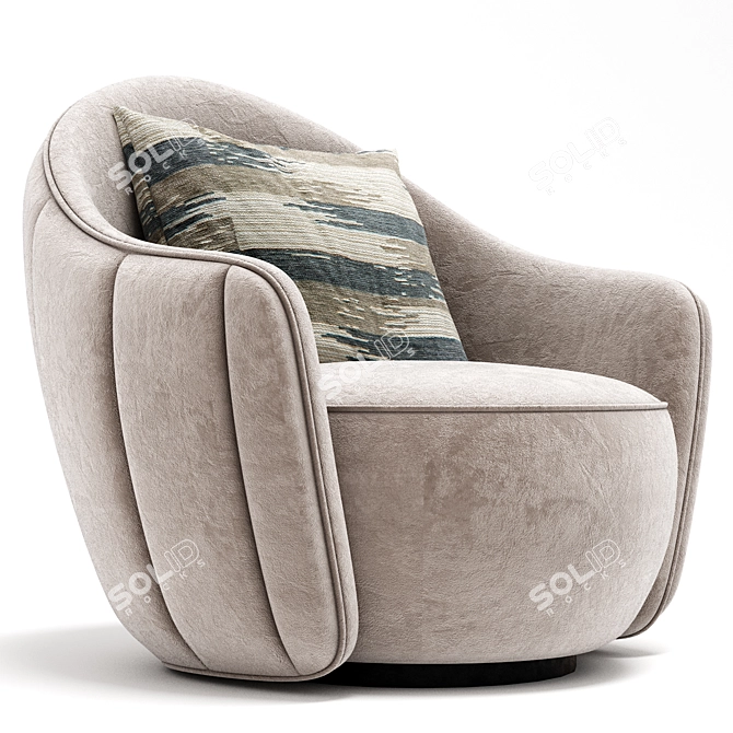 Modern Hermes Armchair 3D Model 3D model image 1