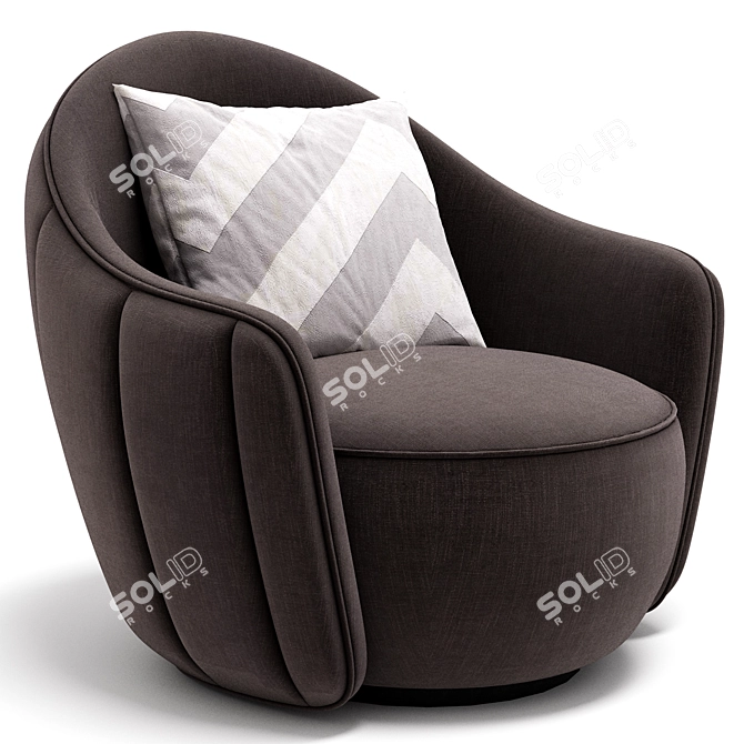 Modern Hermes Armchair 3D Model 3D model image 3