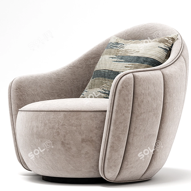 Modern Hermes Armchair 3D Model 3D model image 4