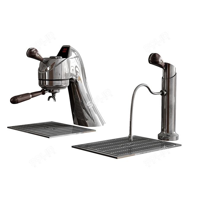 Sleek Espresso System With Precision 3D model image 1