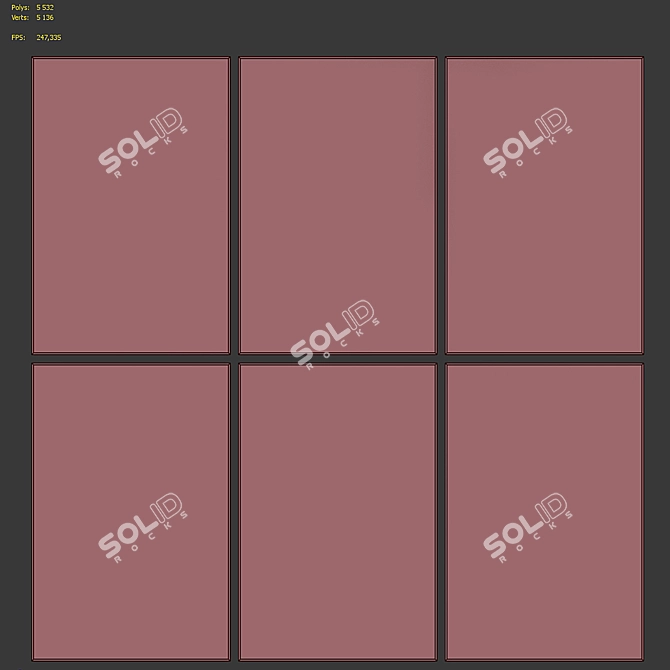 Set of 6 Modern Picture Frames 3D model image 7