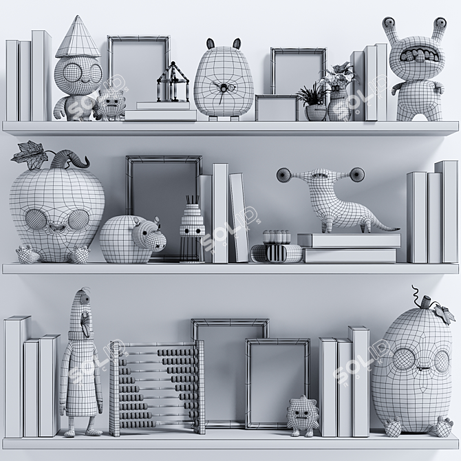 Kids' Room Playset & Decor 3D model image 6