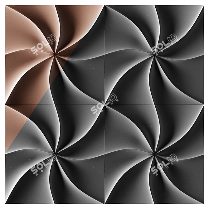 ZEPHYR 3D Panel Gypsum 600x600mm 3D model image 1