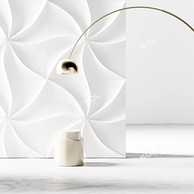 ZEPHYR 3D Panel Gypsum 600x600mm 3D model image 5