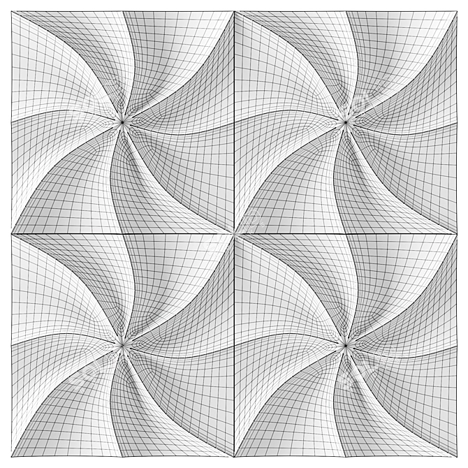 ZEPHYR 3D Panel Gypsum 600x600mm 3D model image 6