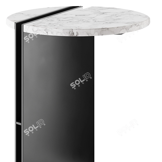 Viola Marble Side Tables Set 3D model image 3