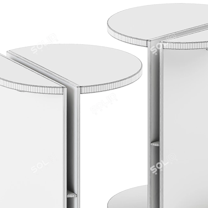 Viola Marble Side Tables Set 3D model image 6