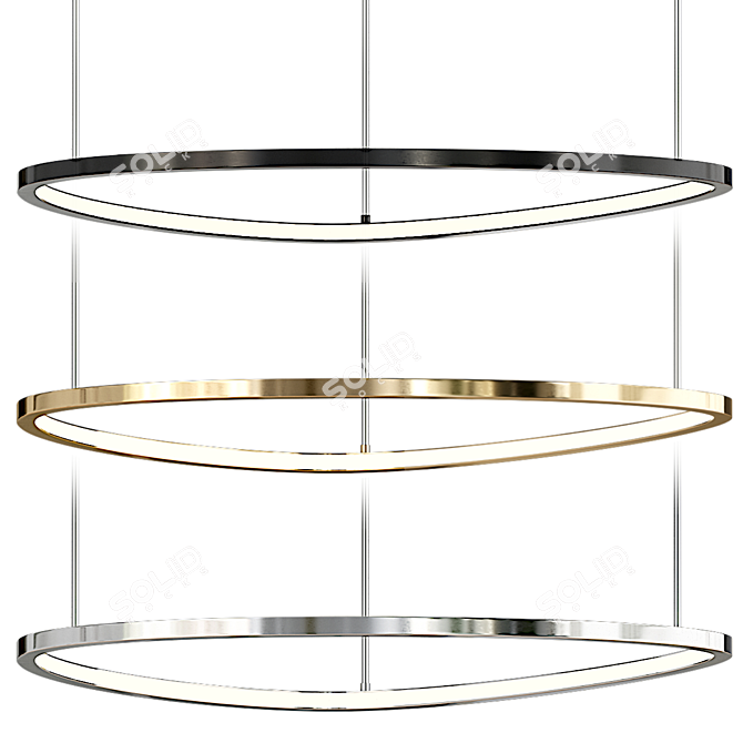 Modern Pendant Light Fixture Glint 3D model image 1