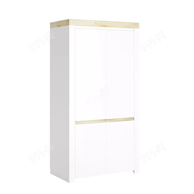 Scandinavian Style Wardrobe Vittoria 3D model image 1