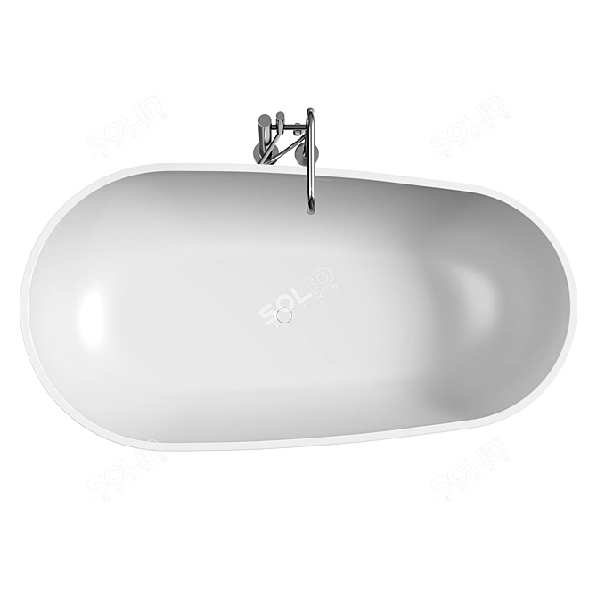 Modern Oval Acovi Bathtub HAMMERSHUS 3D model image 2