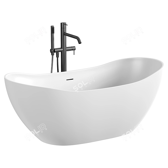 Oval Acovi Bathtub TQ5 3D model image 1