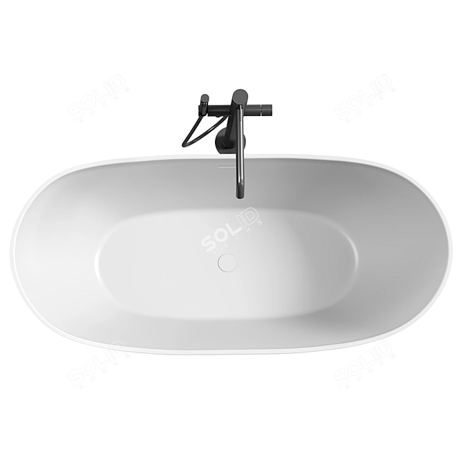 Oval Acovi Bathtub TQ5 3D model image 2