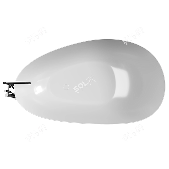 Elegant Oval Acovi Bathtub 3D model image 2