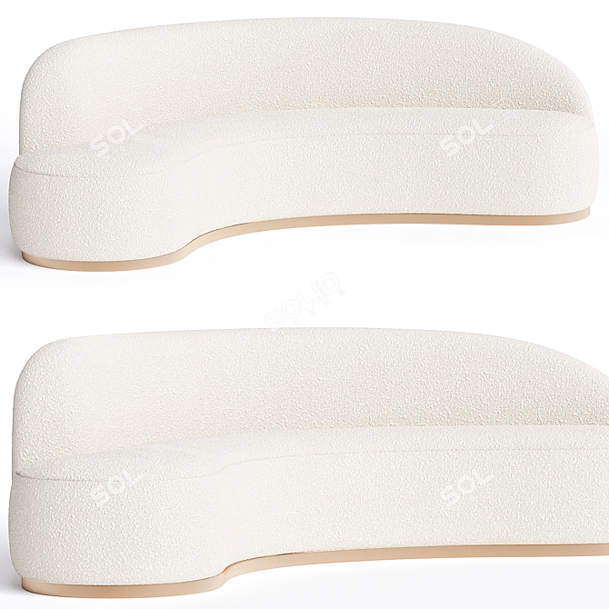 Modern 3Ds Max Sofa Render 3D model image 1