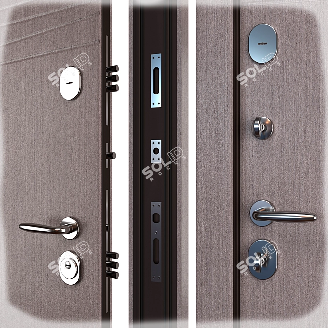  Brunella Metal Entrance Door 3D model image 2