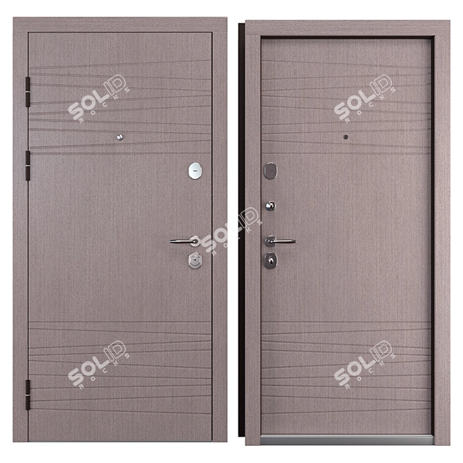  Brunella Metal Entrance Door 3D model image 3