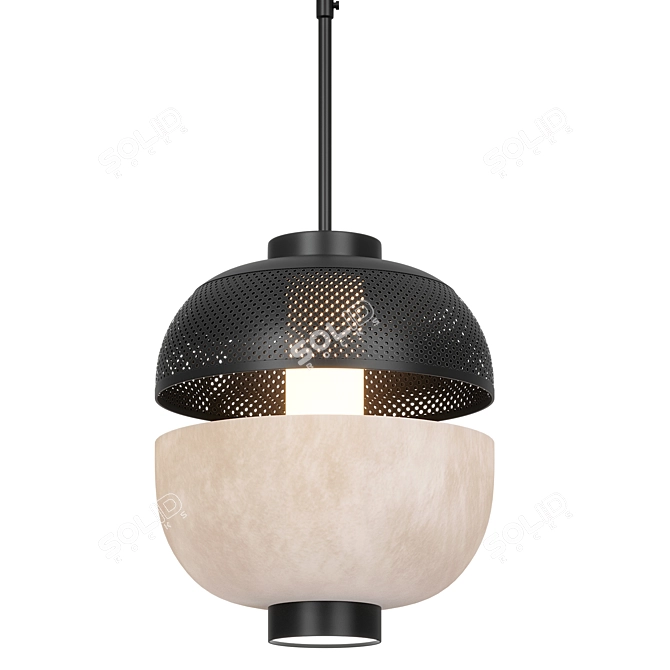 Elegant GERION Chandelier Luminary 3D model image 2