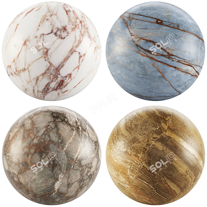 Luxury Marble Texture Collection 3D model image 1