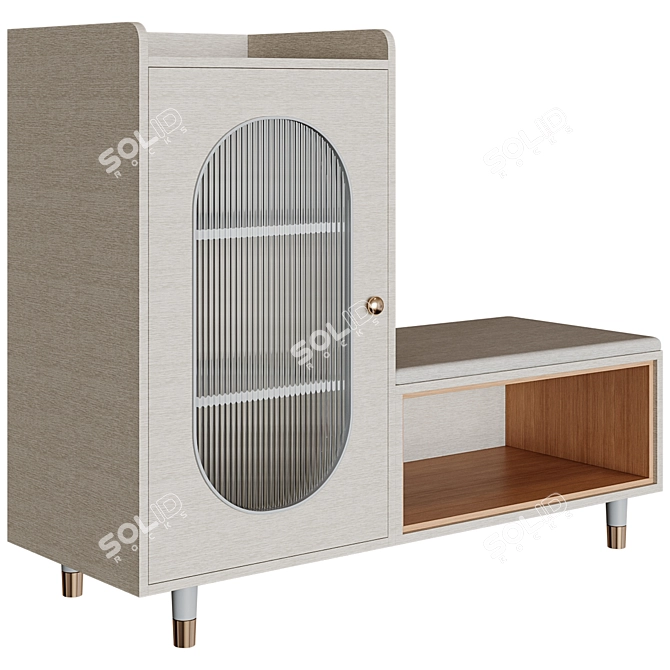 Translation: Brand: Homary

Homary Upholstered Shoe Storage 3D model image 1