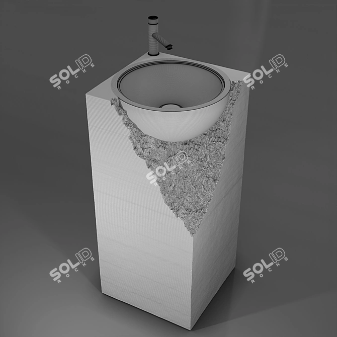 SHATTER A Floor Standing Sink 3D model image 4