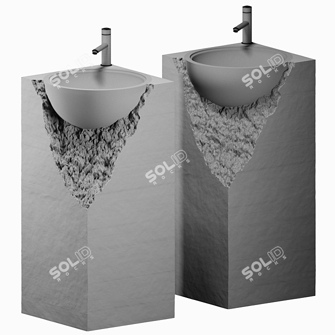 SHATTER A Floor Standing Sink 3D model image 8