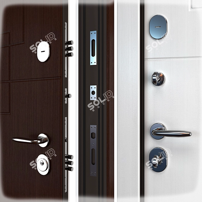 Kadis Metal Entry Door, Corrosion-Resistant 3D model image 2