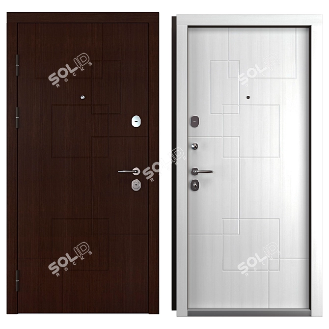 Kadis Metal Entry Door, Corrosion-Resistant 3D model image 3