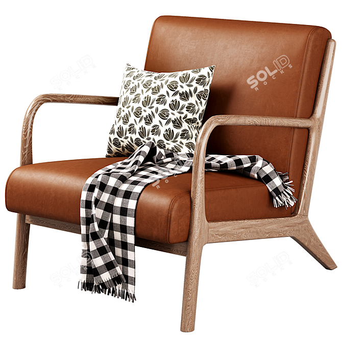 Scandinavian Style Lounge Chair mbedtls 3D model image 2