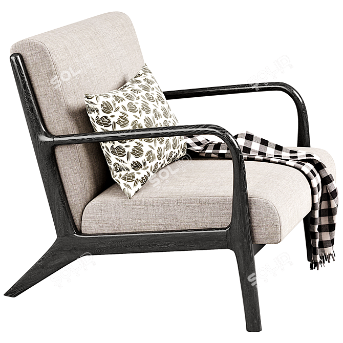 Scandinavian Style Lounge Chair mbedtls 3D model image 4