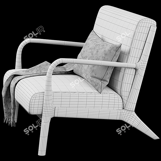 Scandinavian Style Lounge Chair mbedtls 3D model image 5