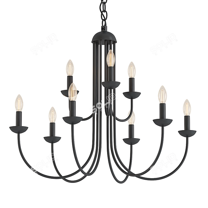  Nine Light Chandelier (2014 Model) 3D model image 1