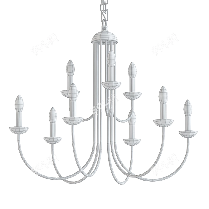  Nine Light Chandelier (2014 Model) 3D model image 2