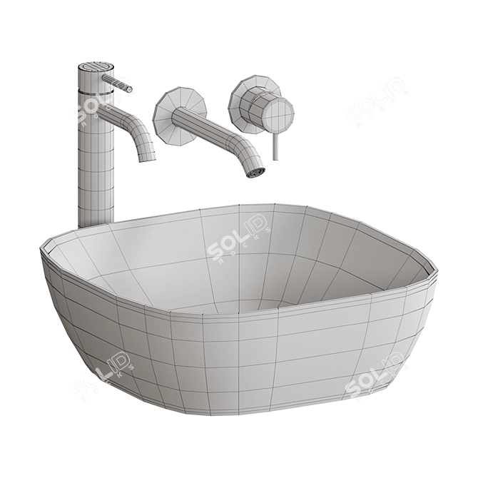 Ceramica Nova Element CN5006 White Sink 3D model image 3