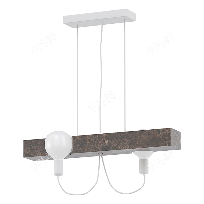 Modern Suspension Globe Lamp 3D model image 1