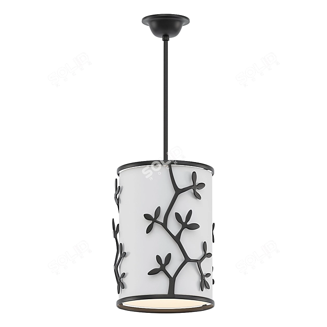 Graceful Bloom Pendant Light 3D model image 1
