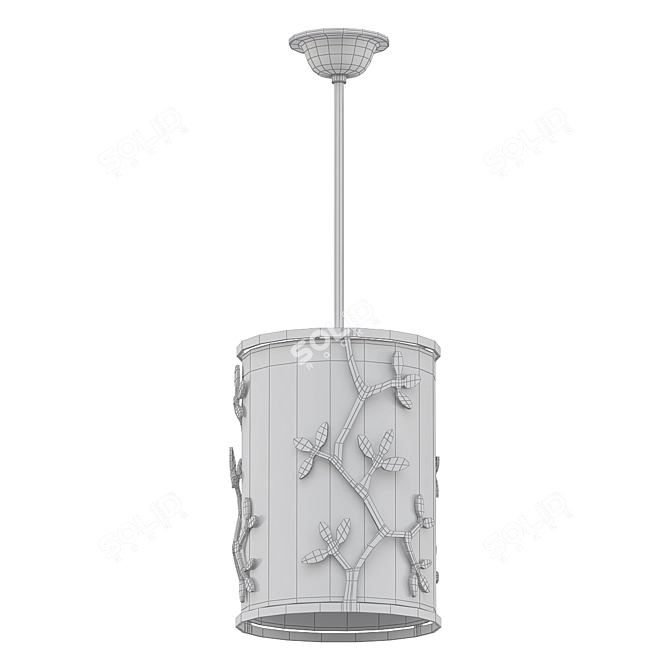 Graceful Bloom Pendant Light 3D model image 2